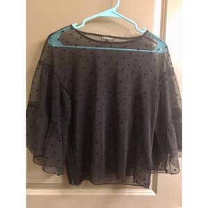 EXPRESS black top with bell sleeves